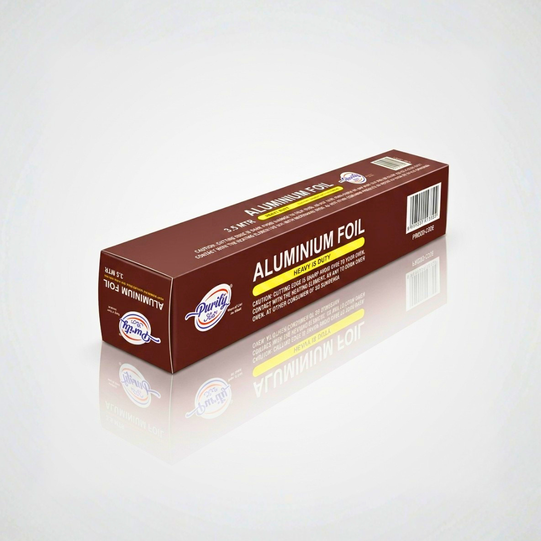 Purity Aluminum Foil – 3.5 Meter Strong & Heat-Resistant Food Wrap