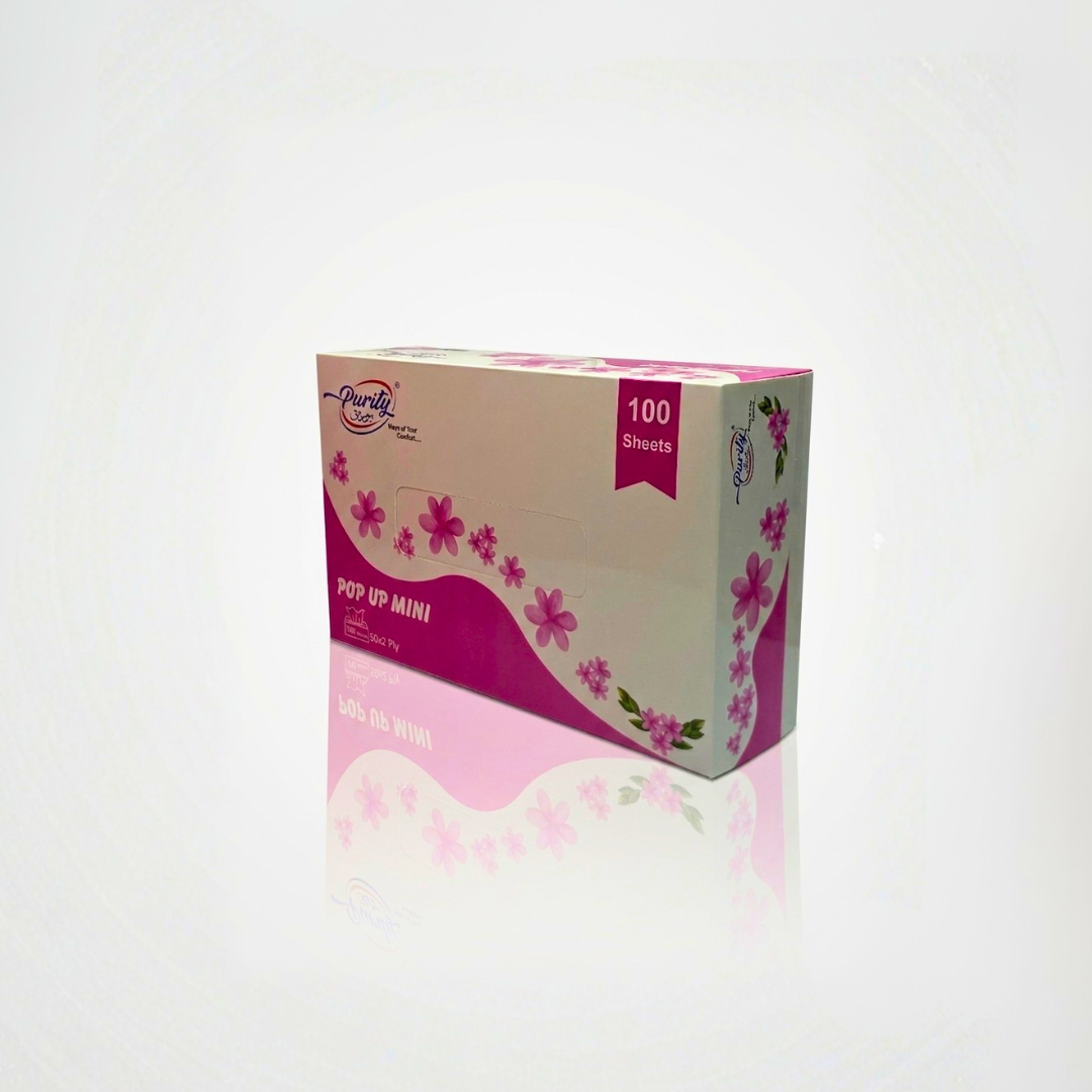 Purity Rose Mini Pop Up Tissue – 100 Sheets Soft & Refreshing