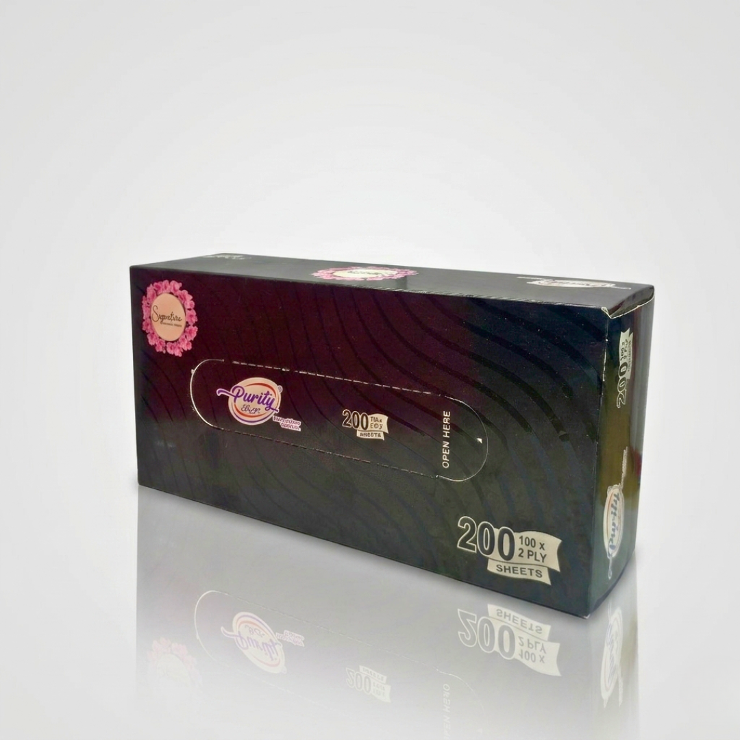 Purity Car Tissues – 200 Sheets Handy Travel Pack