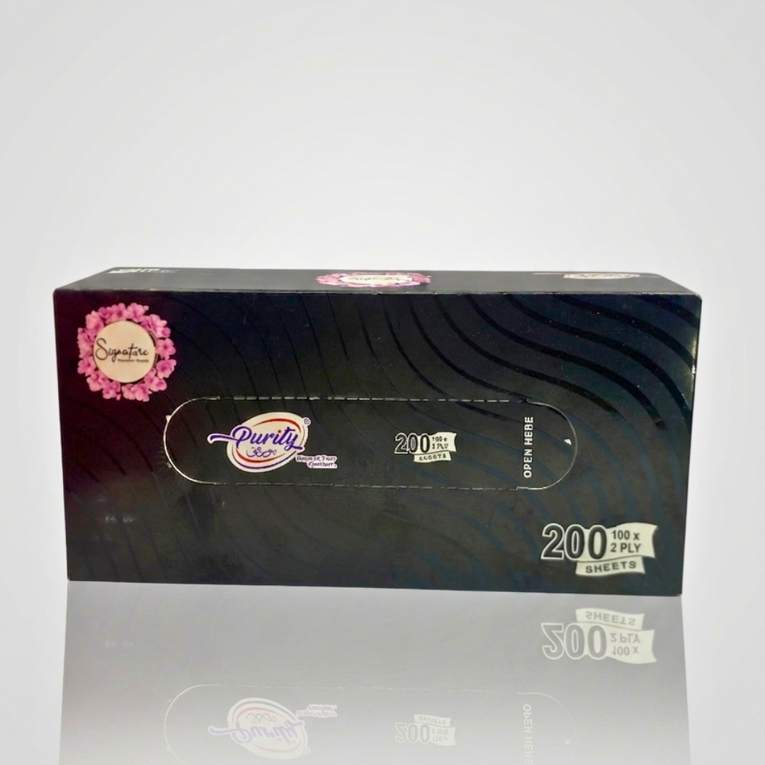 Purity Car Tissues – 200 Sheets Handy Travel Pack